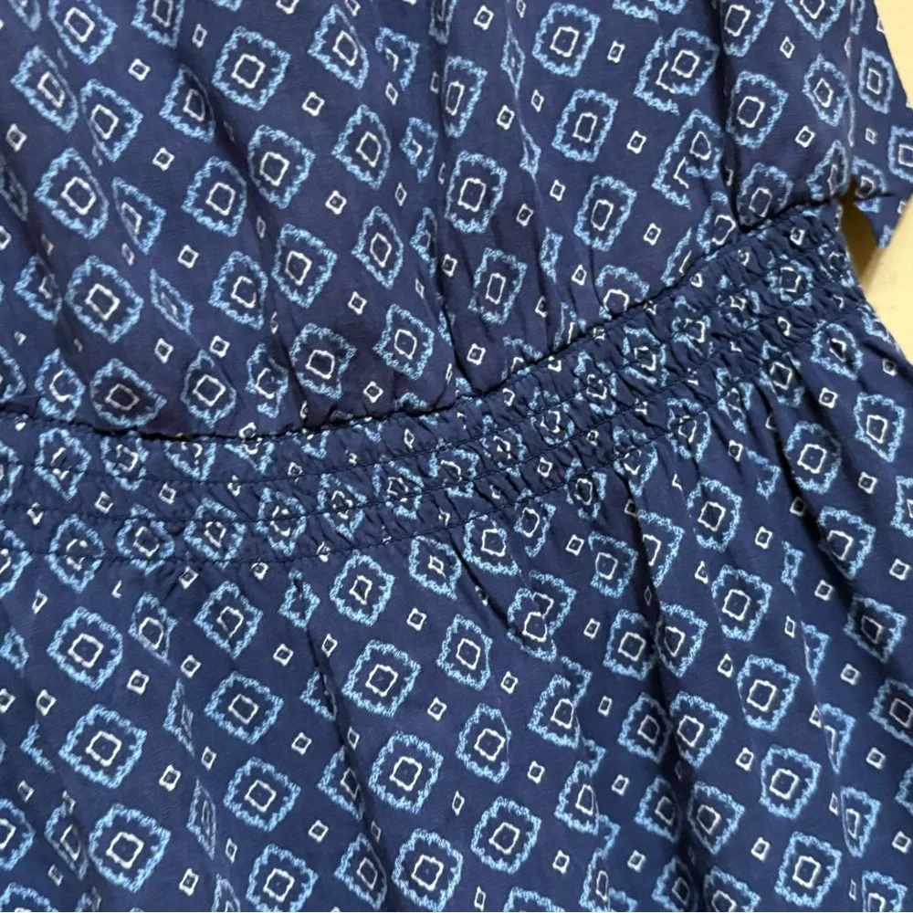 Abercrombie & Fitch Navy Patterned Maxi Dress,size L